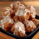 Cinnamon Glazed Apple Fritter Bites with Cider Glaze