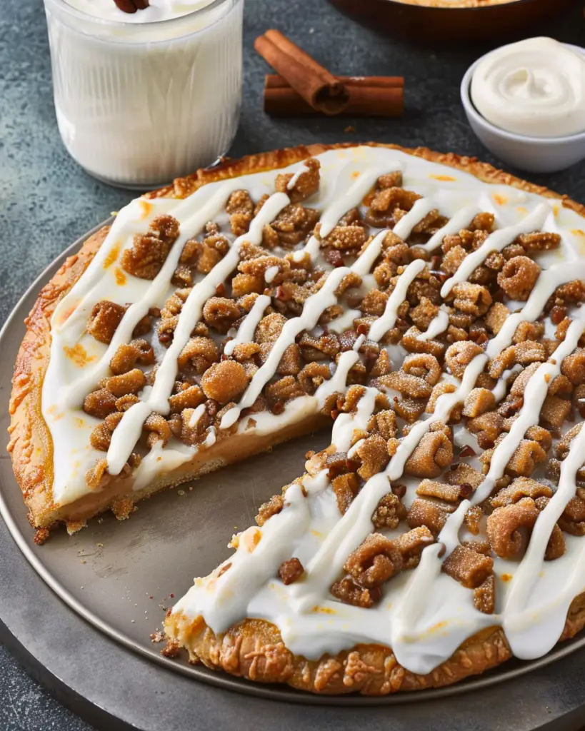 Cinnamon Roll Dessert Pizza