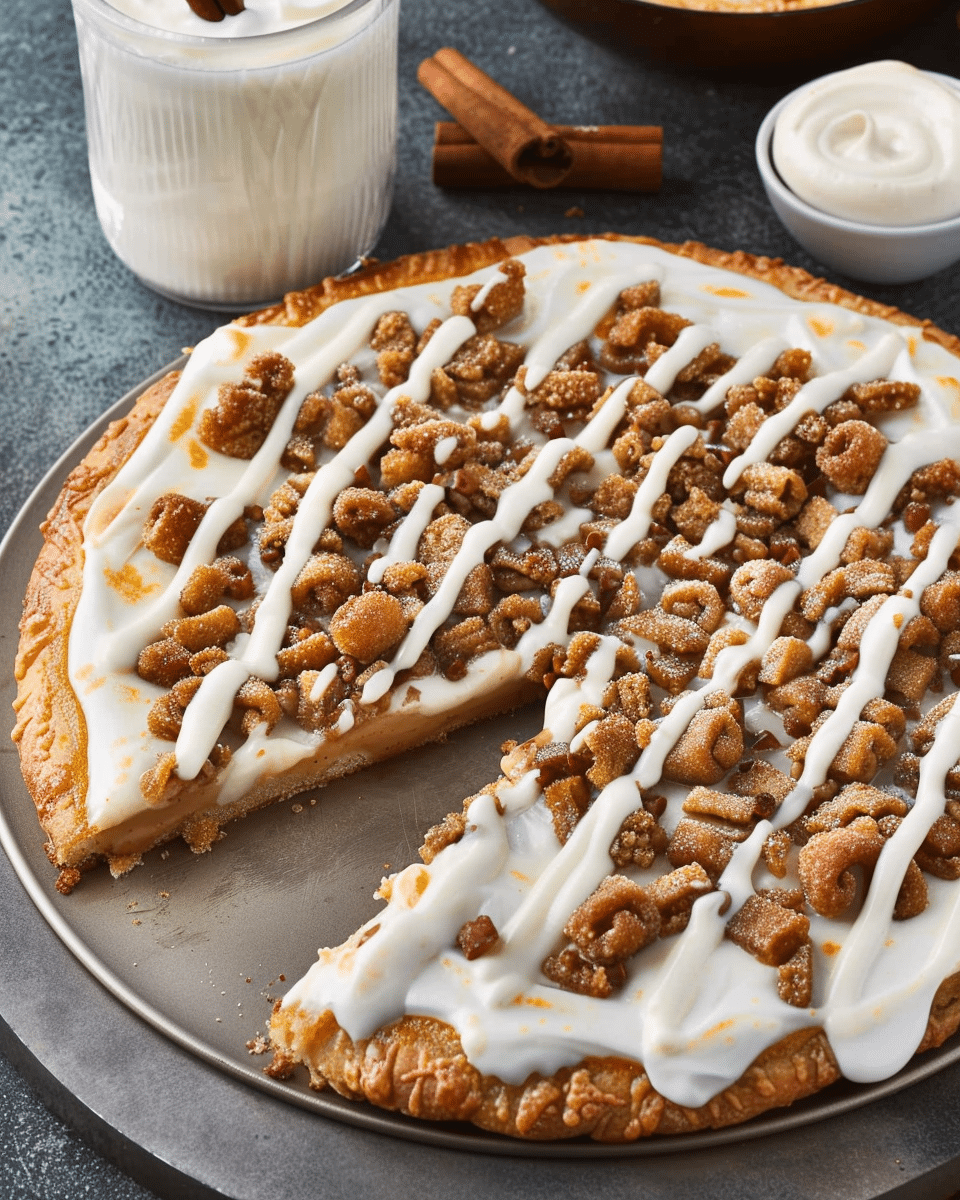 Cinnamon Roll Dessert Pizza