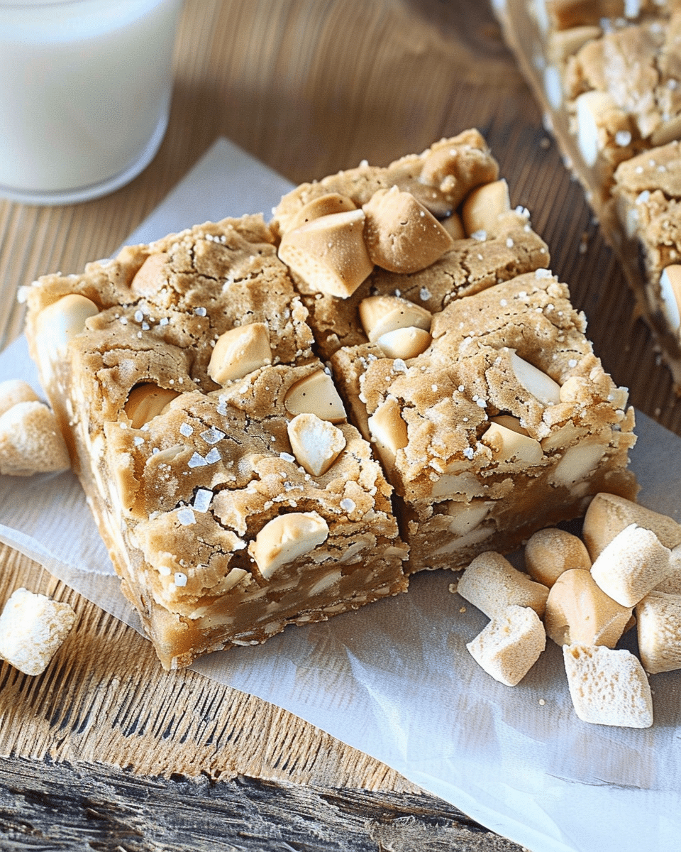 Salted Halva Blondies