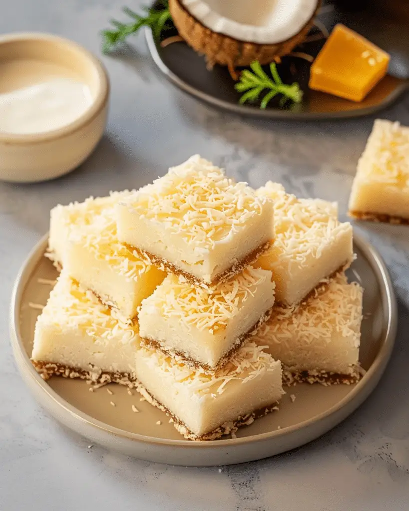 Coconut Jaggery Barfi (Indian Milk Fudge)