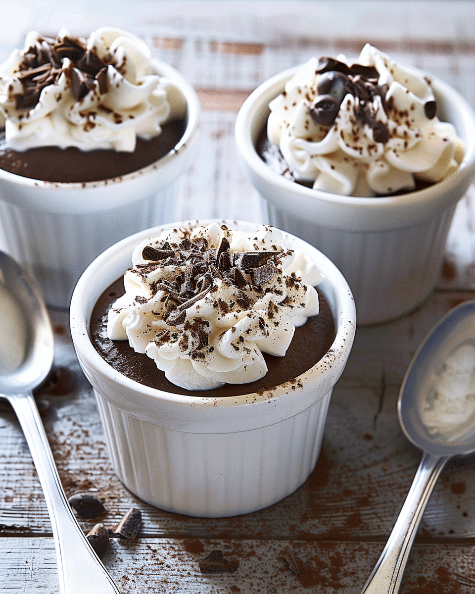 Coffee and Chocolate Custard Pots
