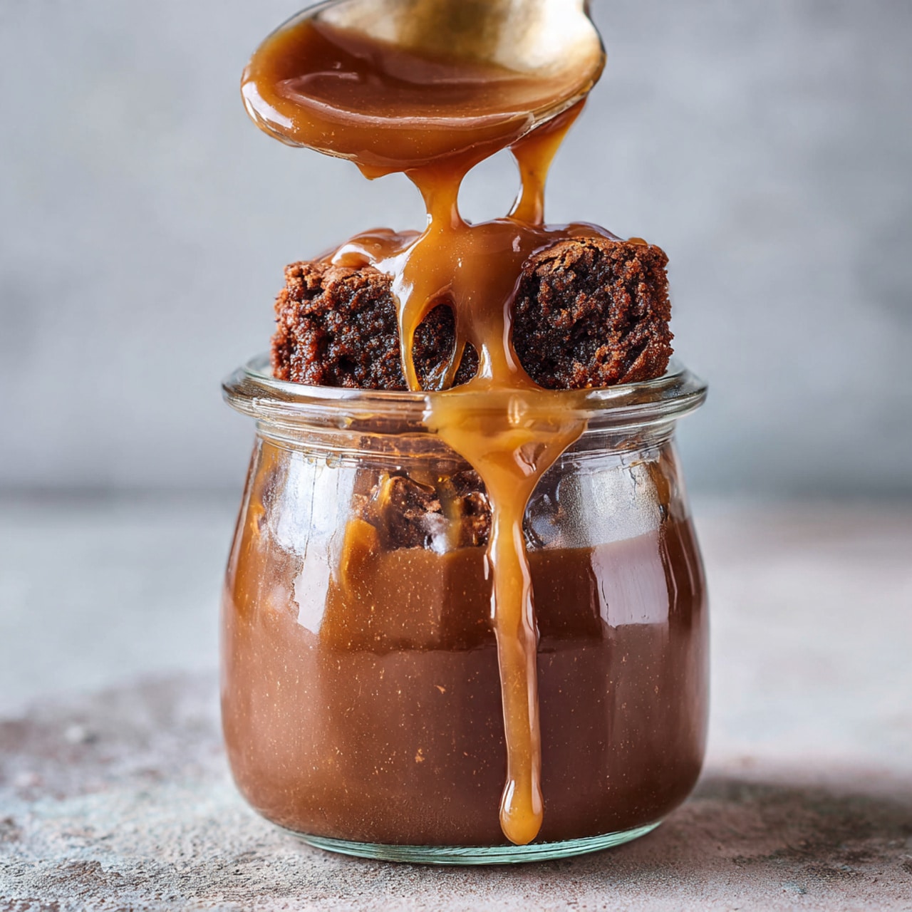 Creamy Caramel, Crunchy Milk Chocolate & Brownies in a Jar