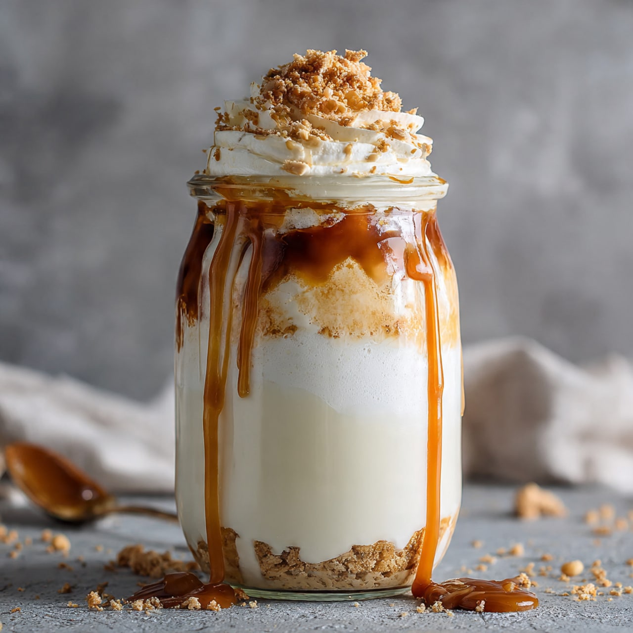 Creamy Caramel, Crunchy Milk Chocolate & Brownies in a Jar