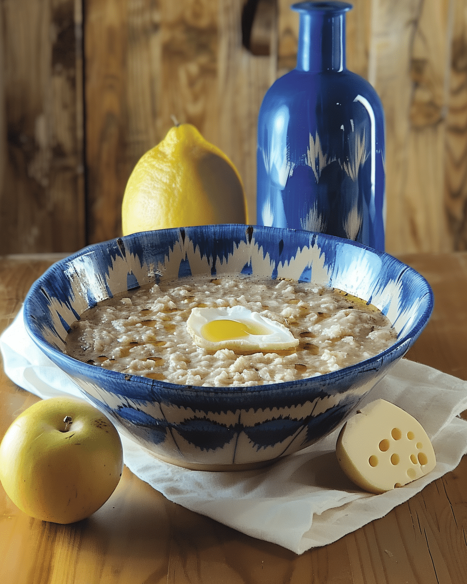 Creamy, Cheesy Savory Oatmeal