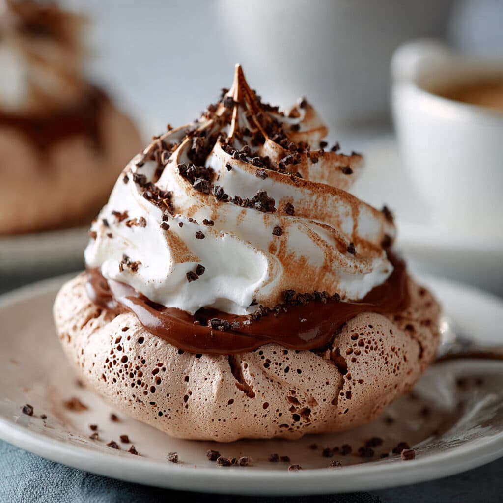 Espresso Chocolate Truffle Pavlova Nests