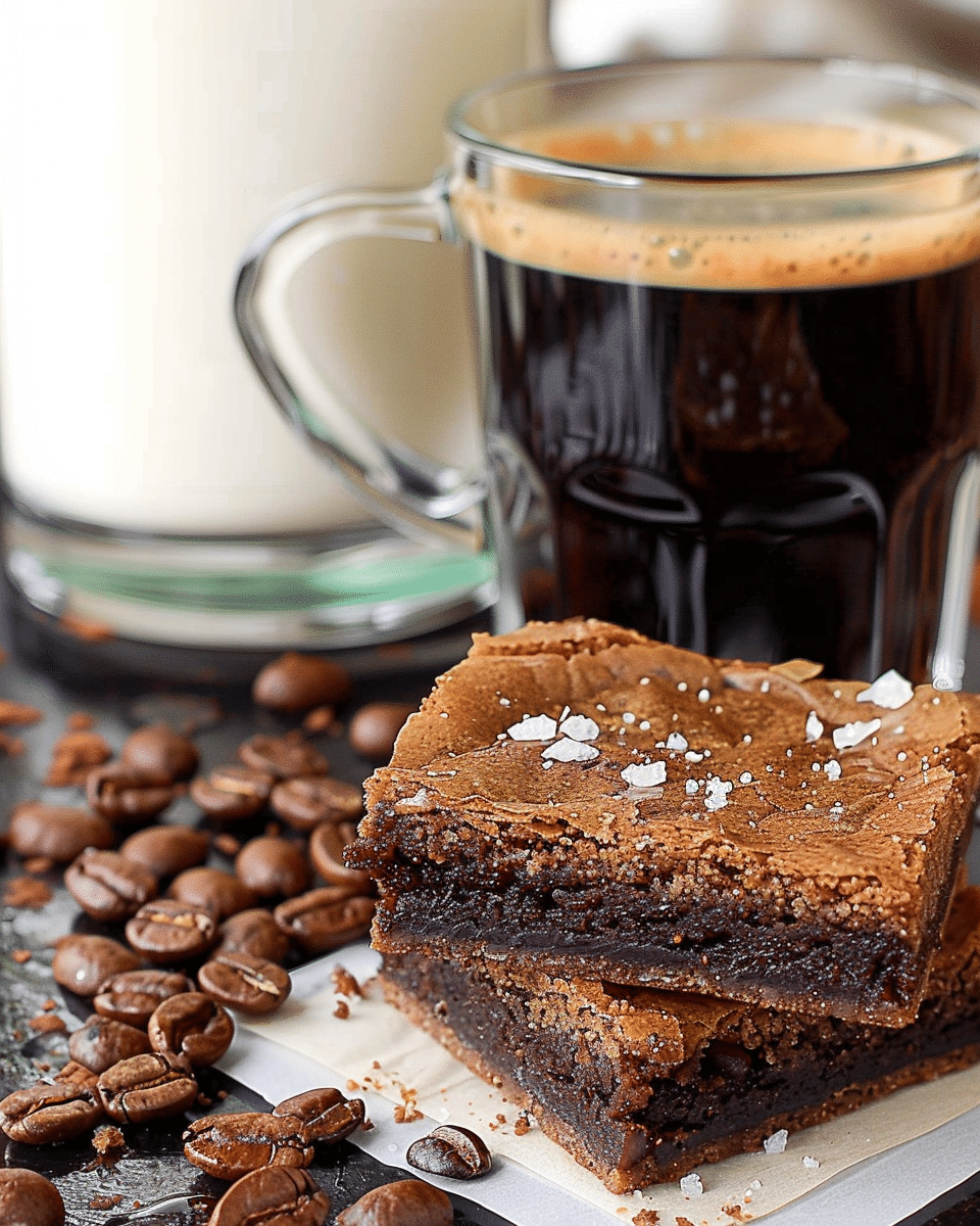 Espresso Brown Butter Mochi Brownies