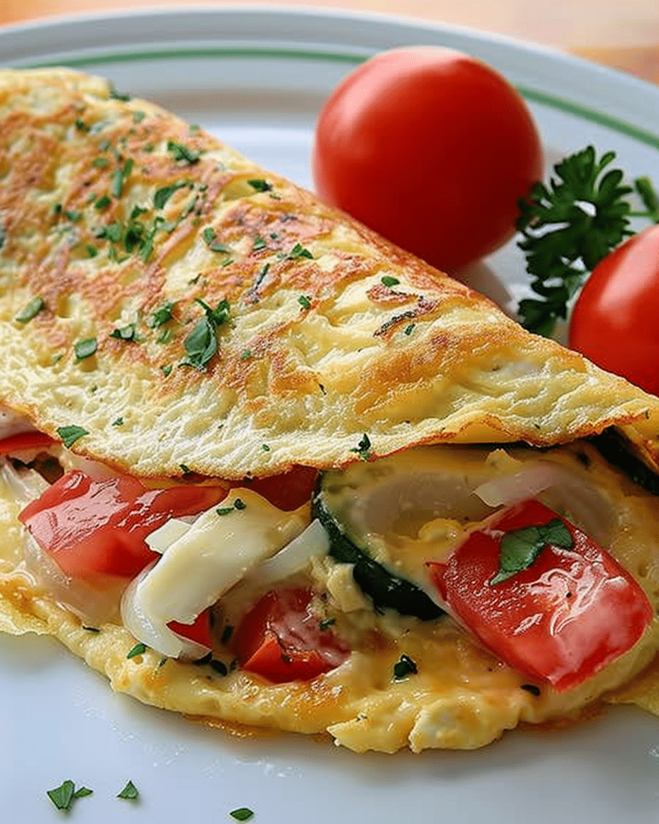 Fluffy Veggie Omelet Delight