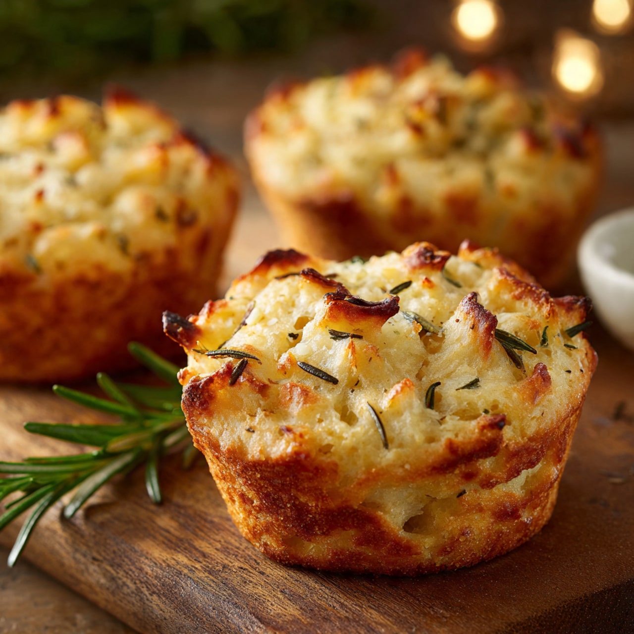 Garlic & Rosemary Focaccia Muffins