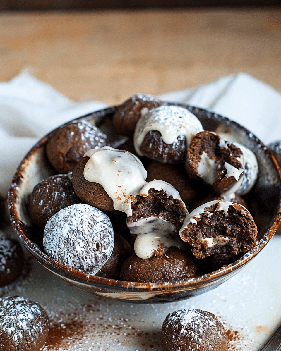 Gingerbread Bites with Cream Cheese Glaze