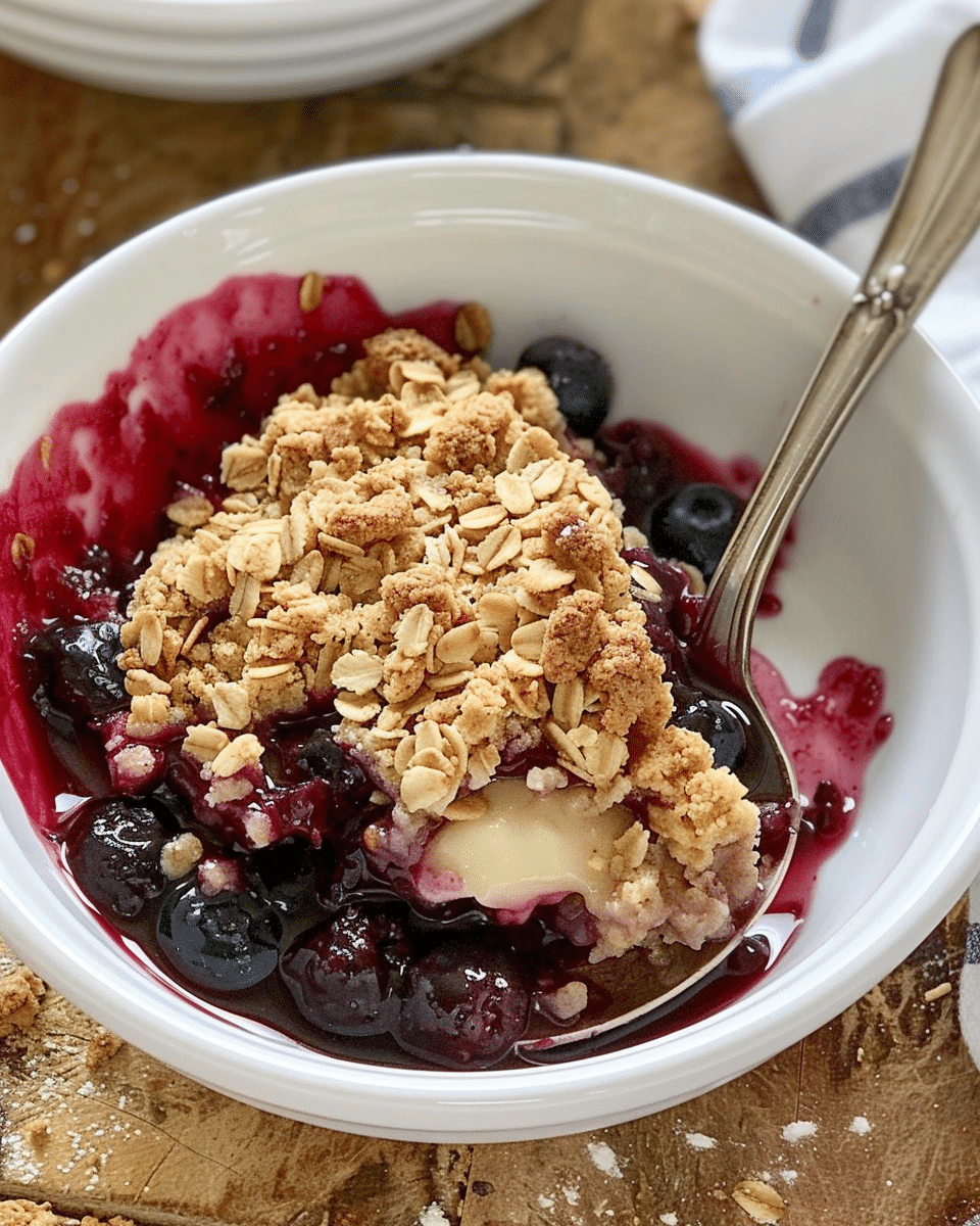 Healthy Blueberry Crisp for Breakfast