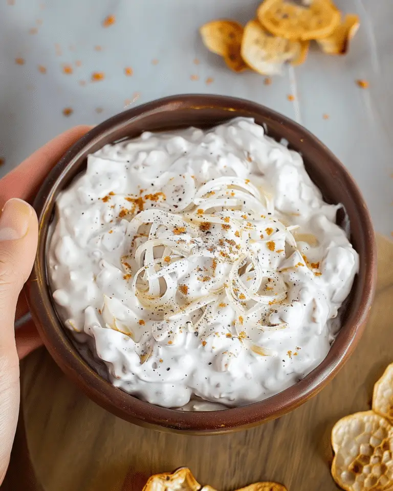 Healthy Caramelized Onion Dip with Greek Yogurt