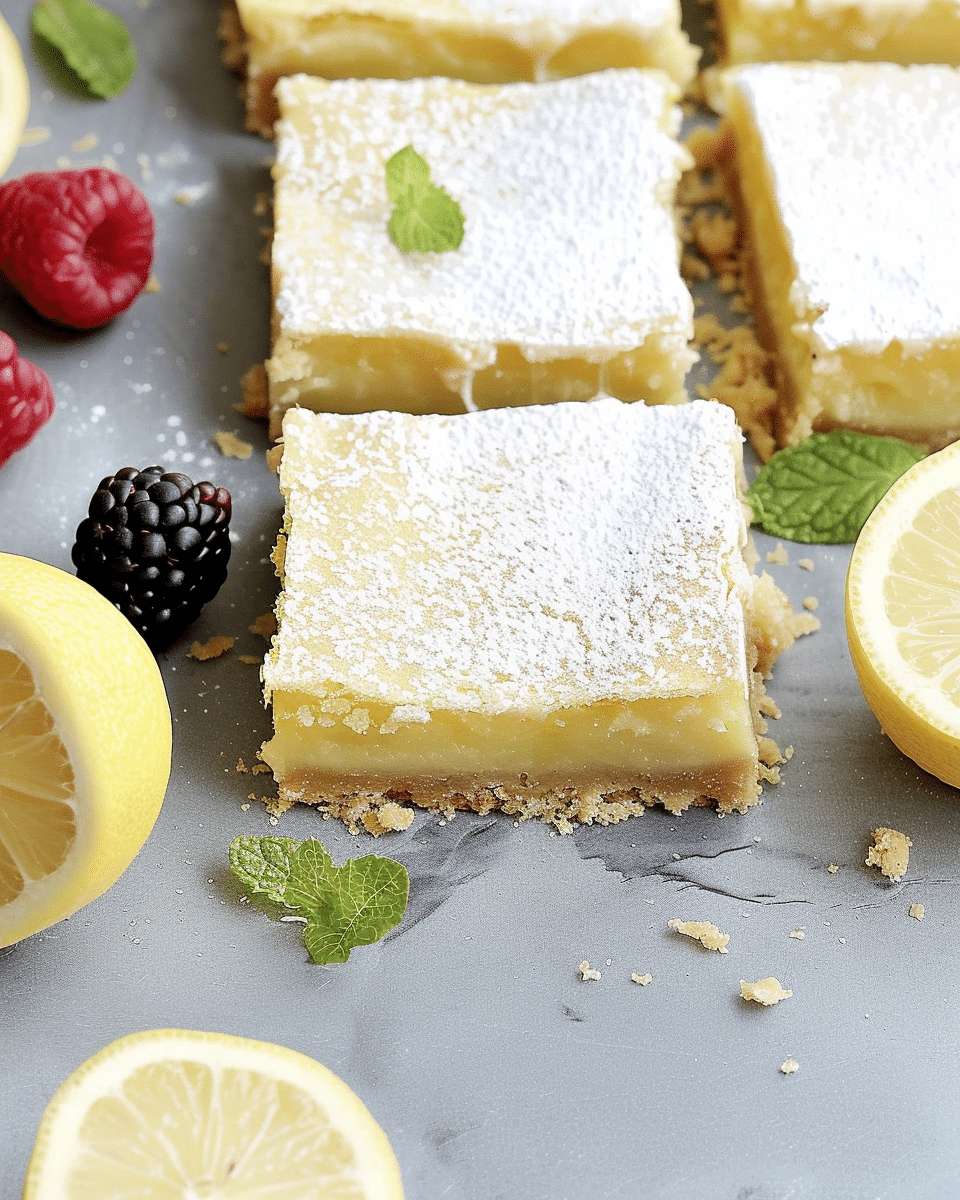 Healthy Greek Yogurt Lemon Bars (Low Calorie)