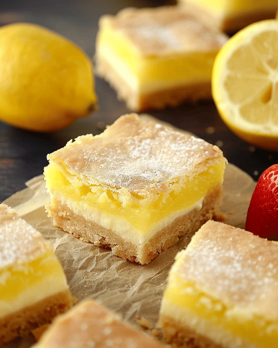 Healthy Greek Yogurt Lemon Bars (Low Calorie)