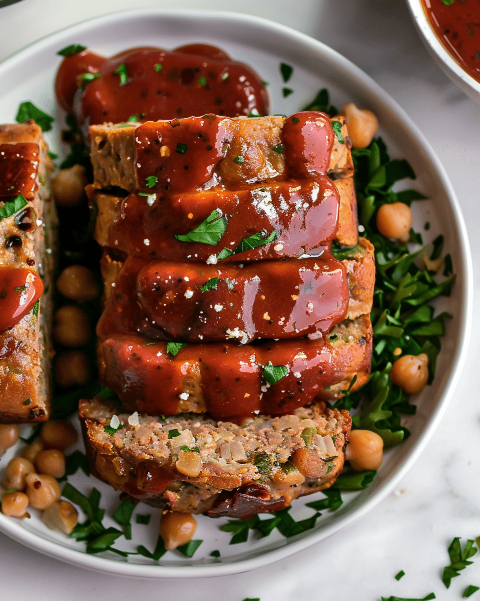 Indian Spiced Chickpea Meatloaf with Butter Sauce Gravy