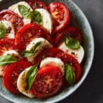 Italian Caprese Salad (Tomato, Mozzarella, and Basil Salad)