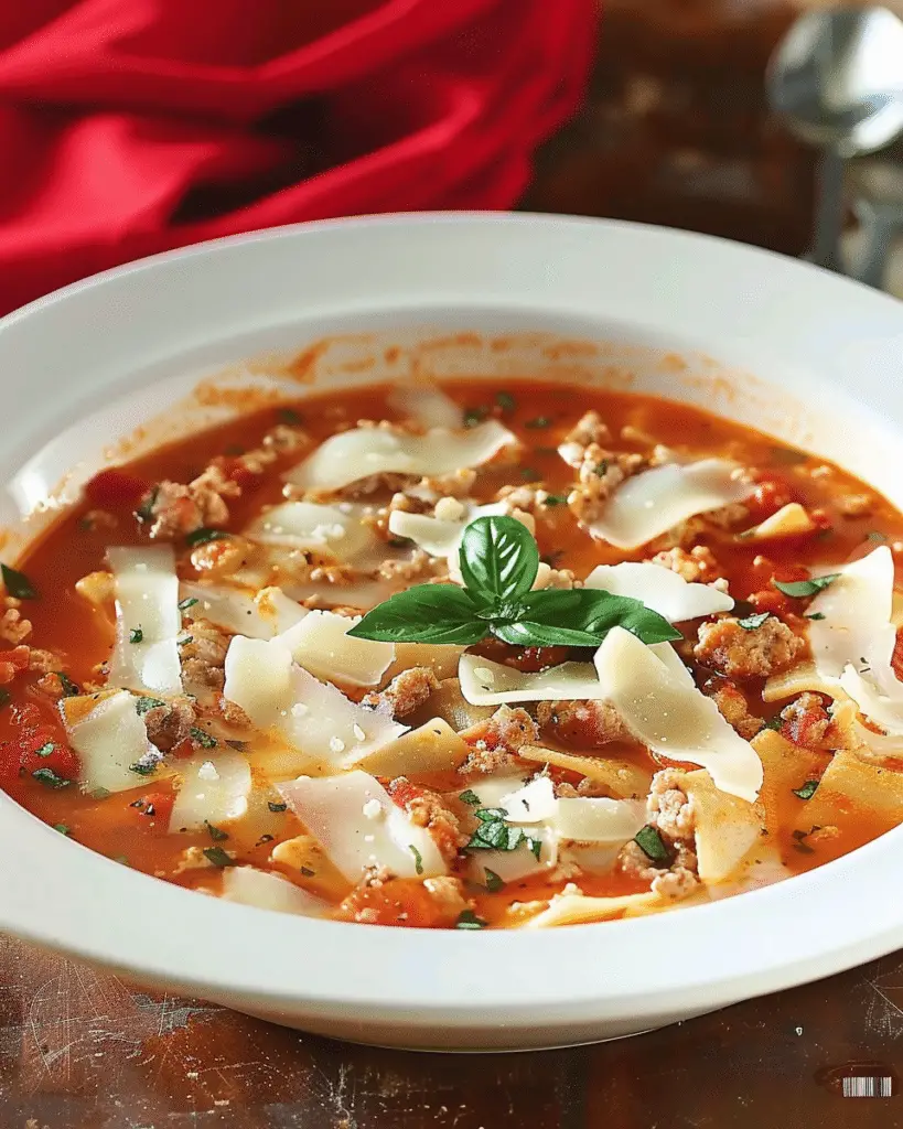 The Best Lasagna Soup