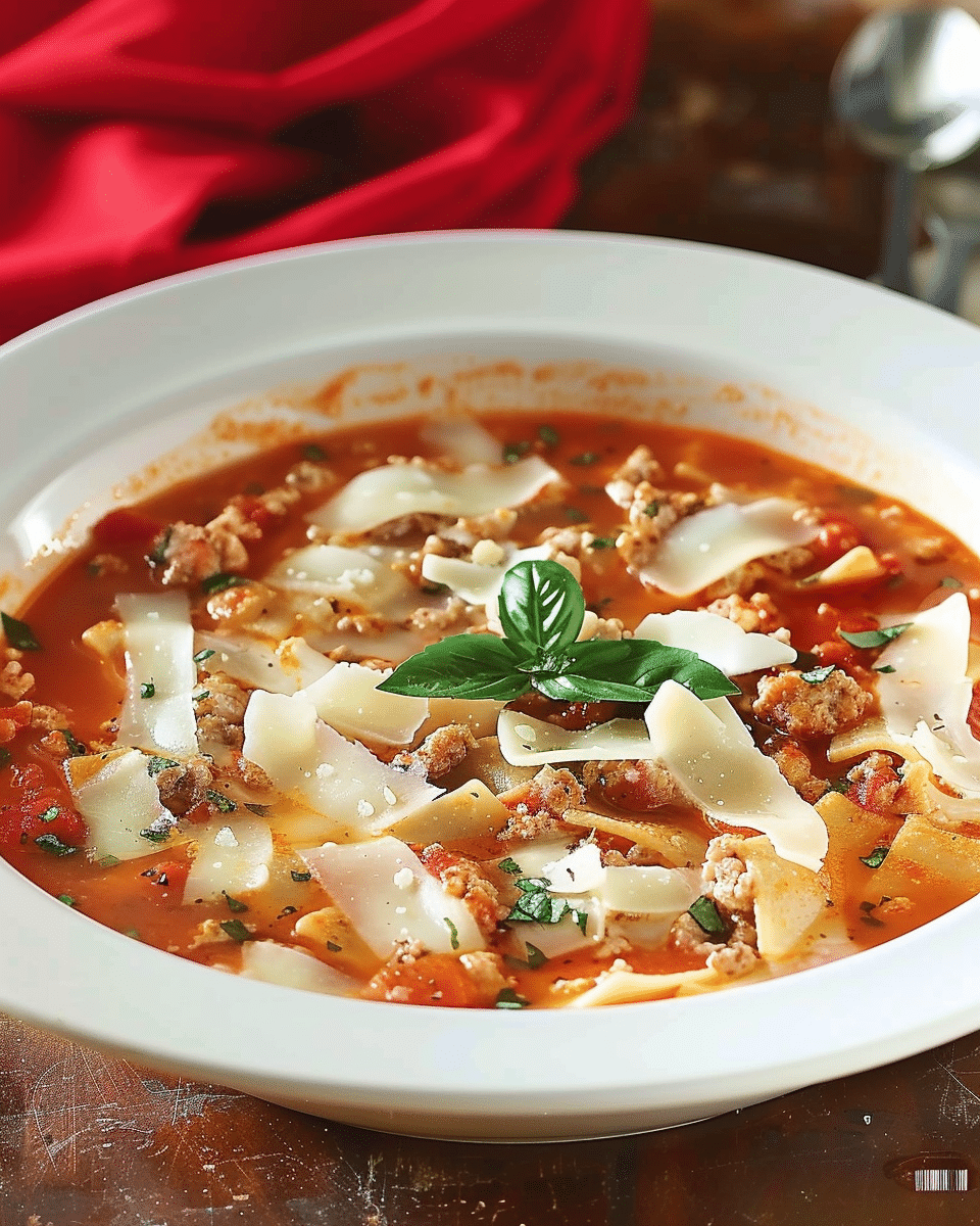 The Best Lasagna Soup
