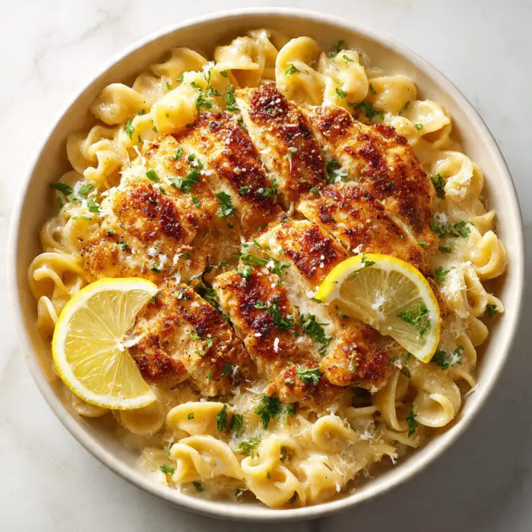 Lemon Garlic Butter Chicken with Creamy Parmesan Pasta