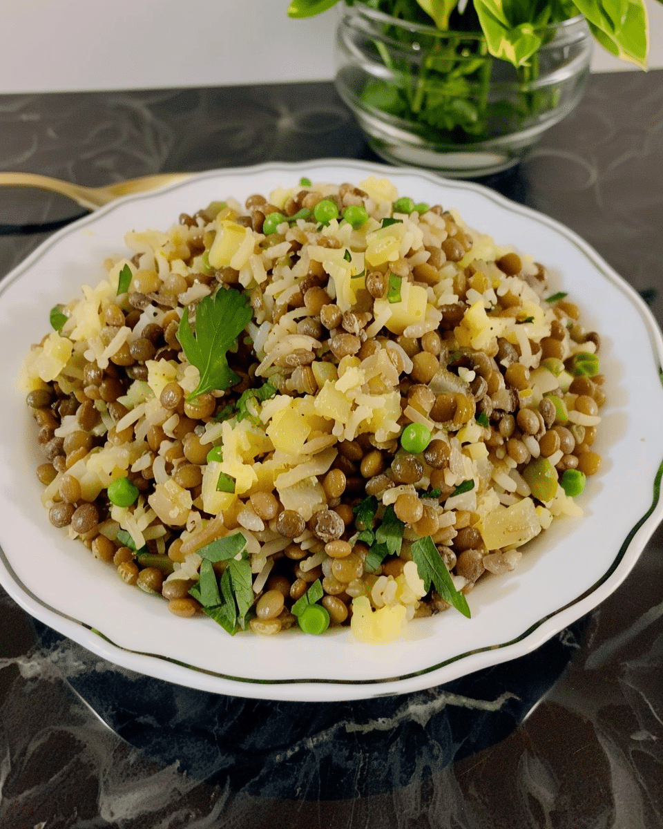Lentil Rice (Mujaddara) with Fennel
