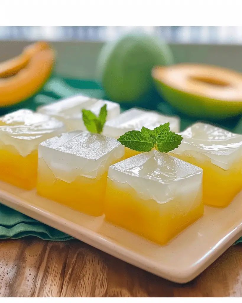 Mango Coconut Jelly Cubes