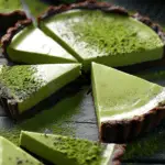 Matcha Coconut Custard Tart with Chocolate Crust