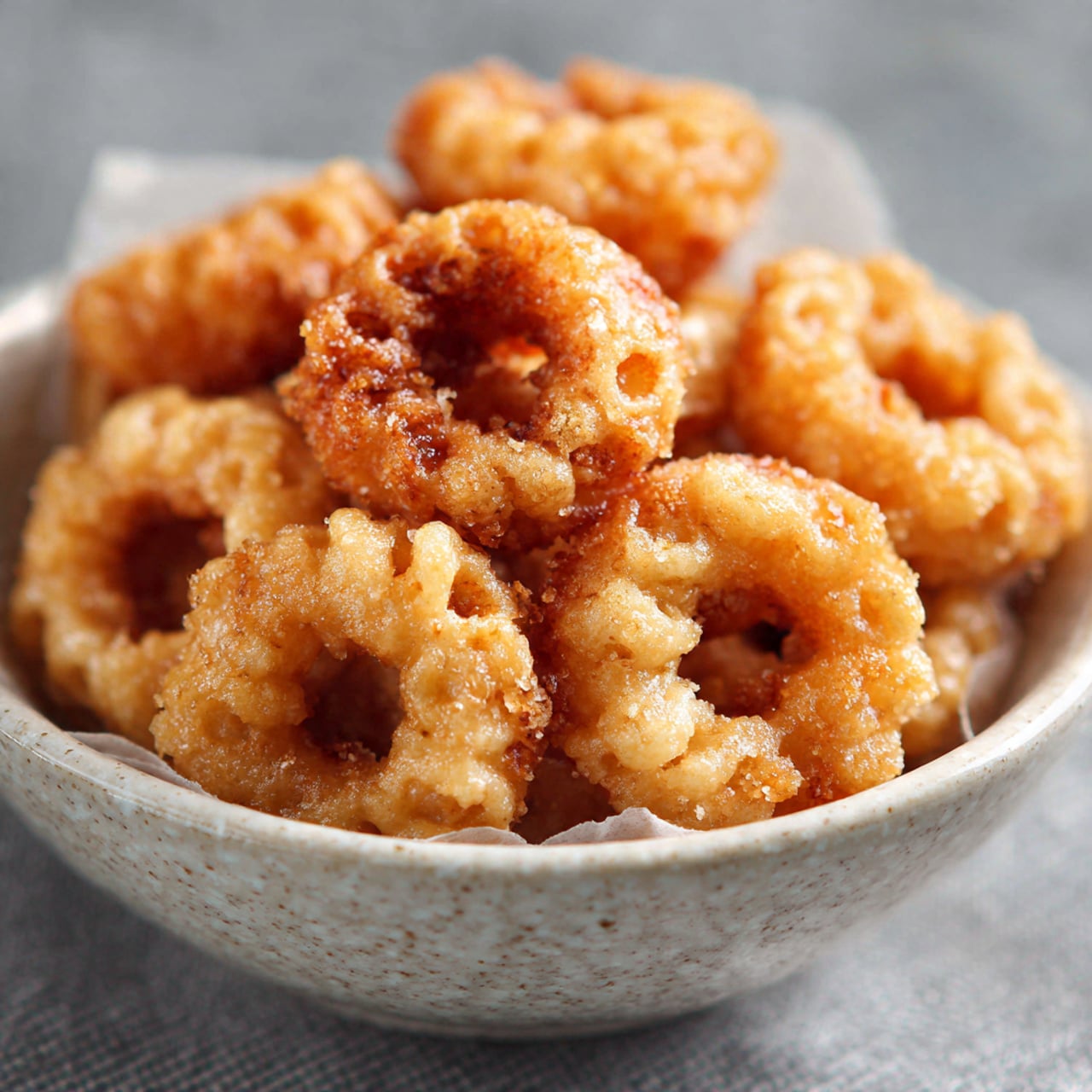 Mini Donut Hot Buttered Cheerios with Cinnamon Sugar