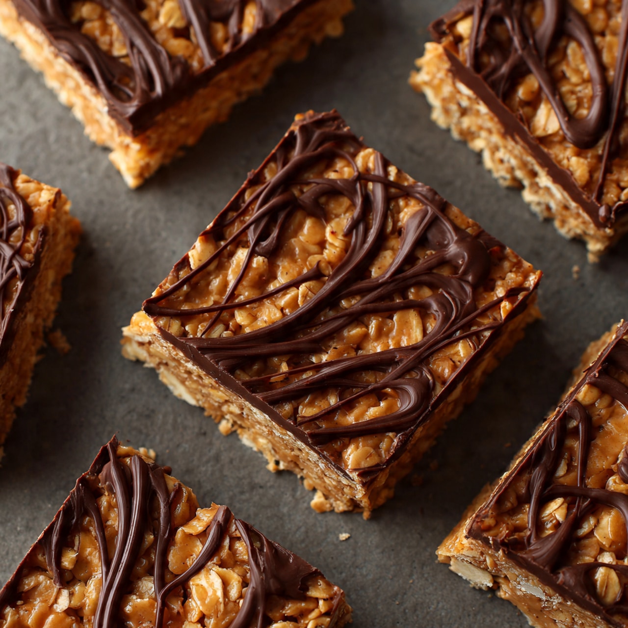 No-Bake Chocolate Peanut Butter Oatmeal Bars