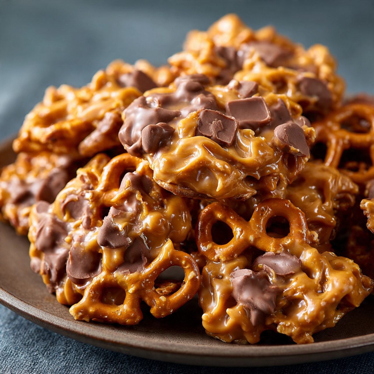 Peanut Butter Pretzel Clusters