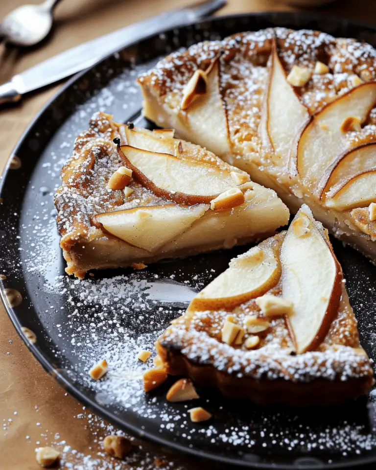Pear Tart with Hazelnut Frangipane