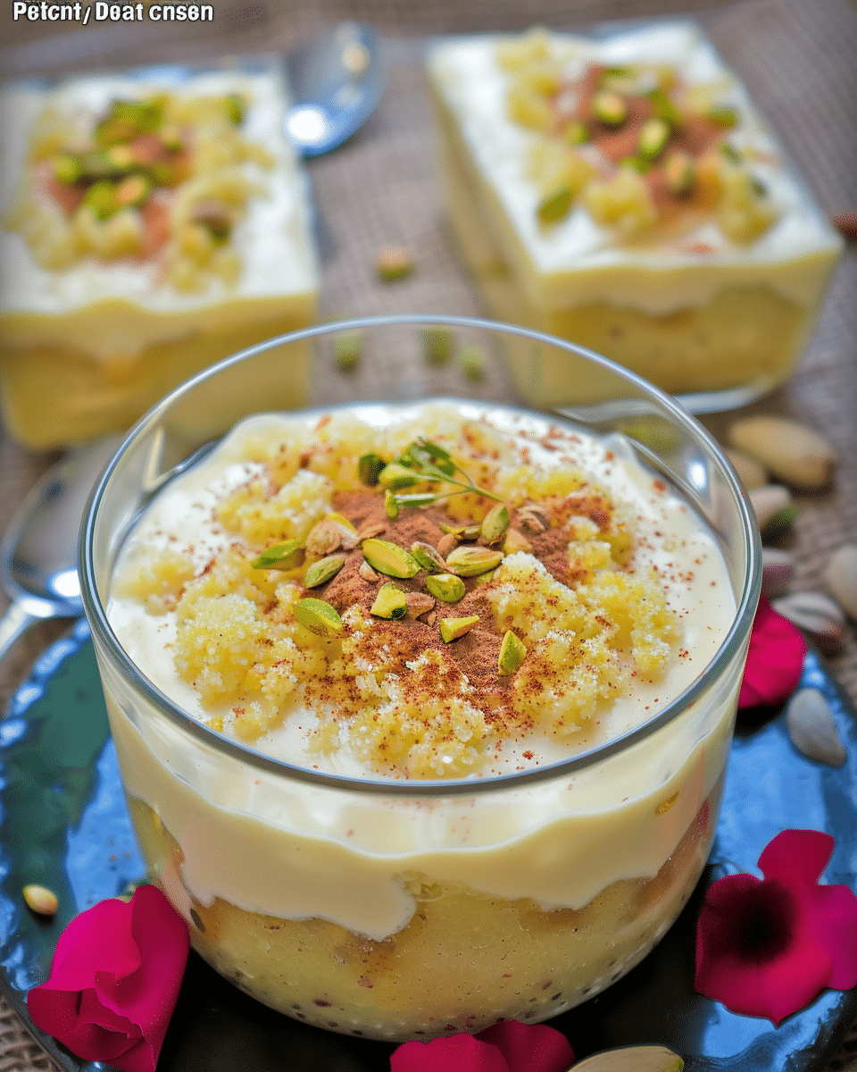 Pista-Elaichi Pudding (Pistachio–Cardamom Pudding)