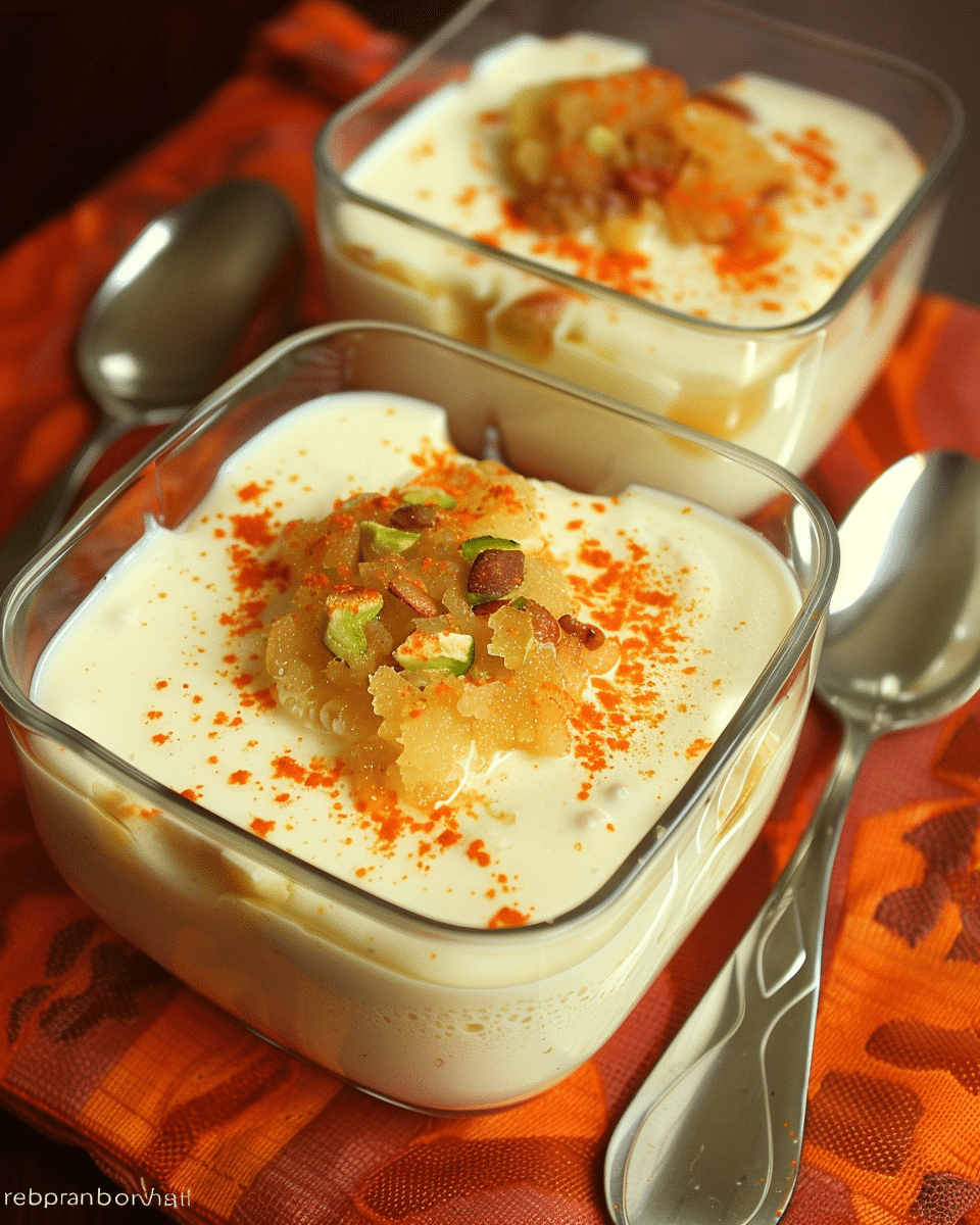 Pista-Elaichi Pudding (Pistachio–Cardamom Pudding)