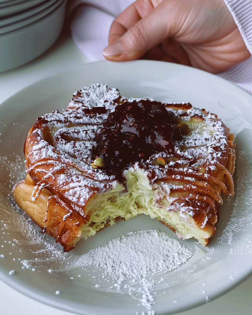 Pistachio Cream Brioche French Toast