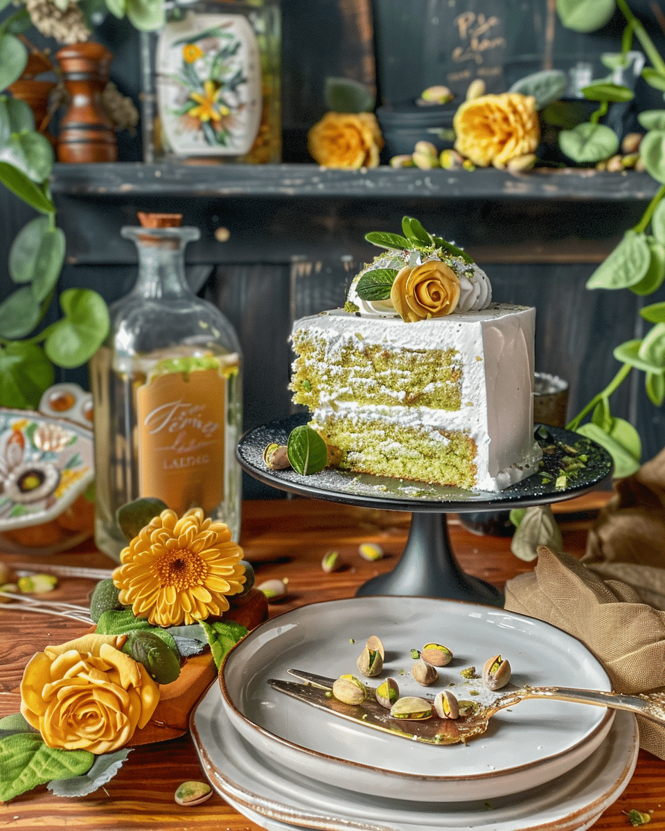 Pistachio Tres Leches Cake (Three Milk Cake)