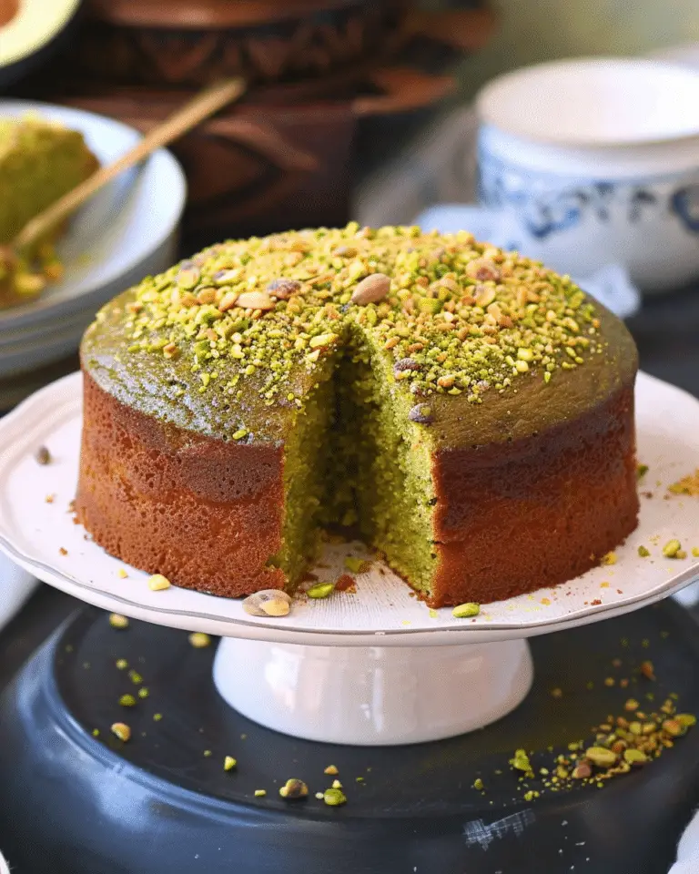 Pistachio & Semolina Syrup Cake
