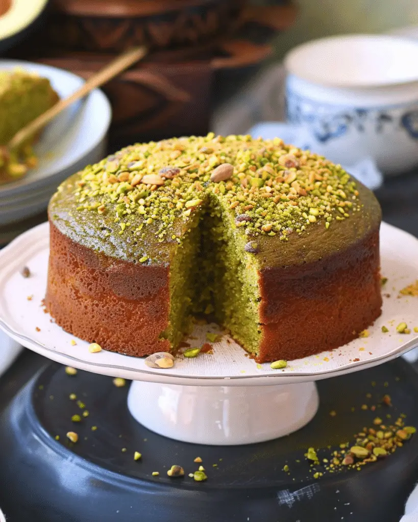 Pistachio & Semolina Syrup Cake