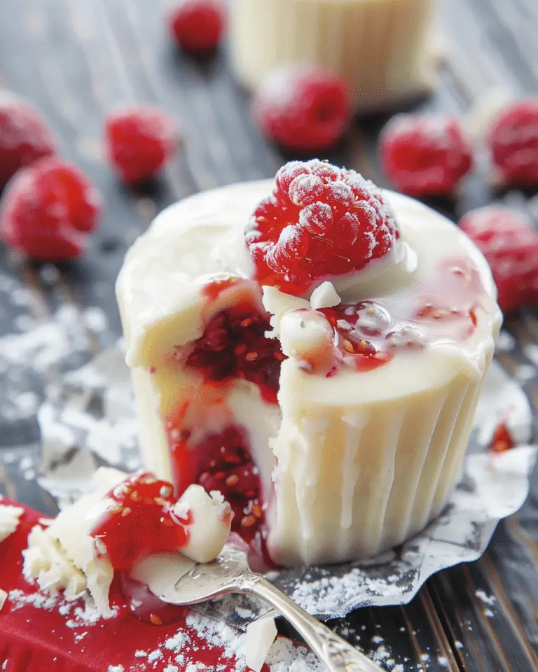 Raspberry and White Chocolate Cups