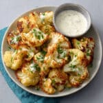 Ruth’s Chris–Style Roasted Cauliflower with Parmesan Cream
