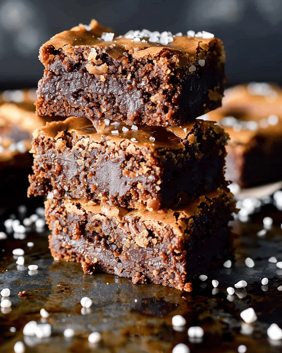 Salted Tahini Caramel Chocolate Brownie