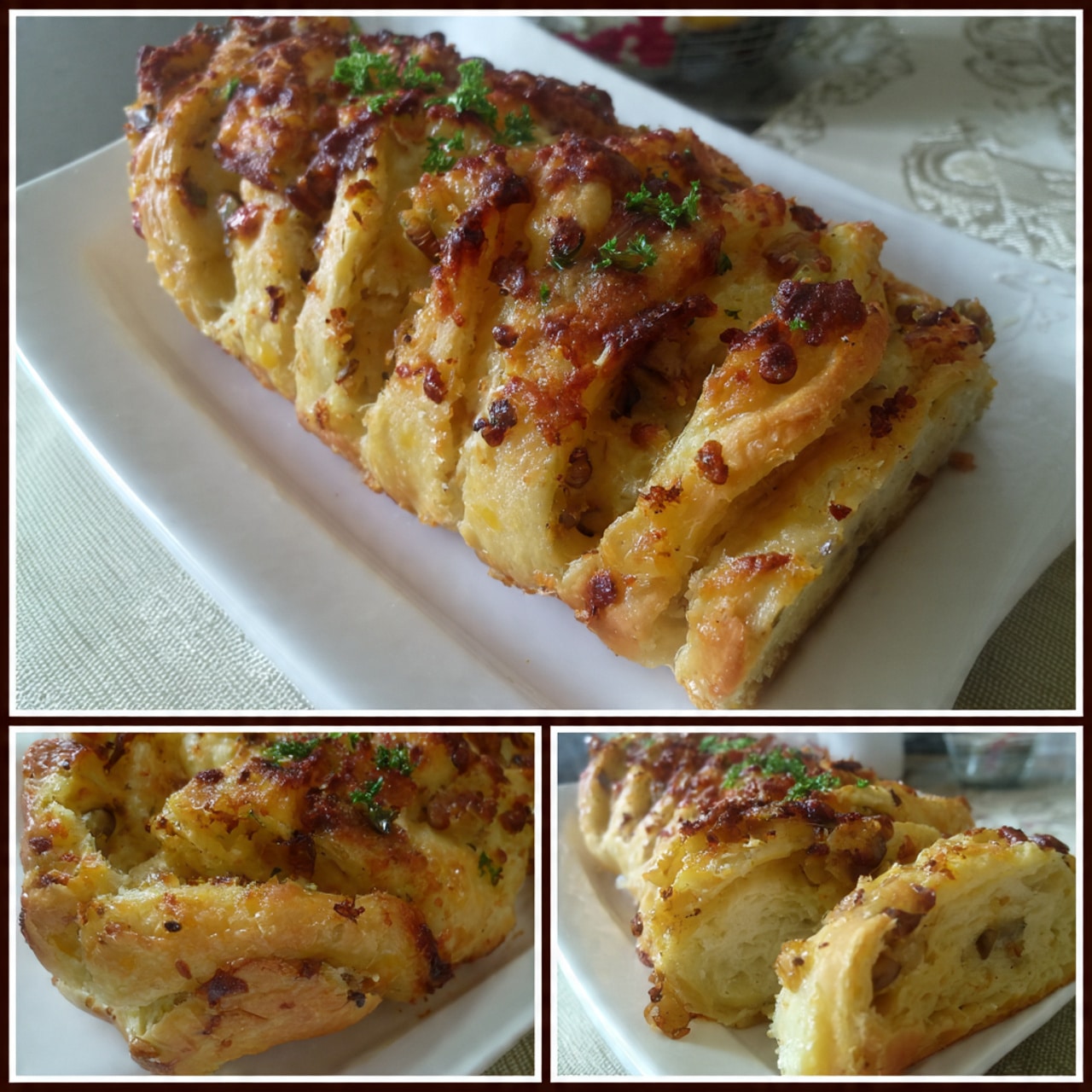 Savory Mushroom & Gruyère Puff Pastry Braid