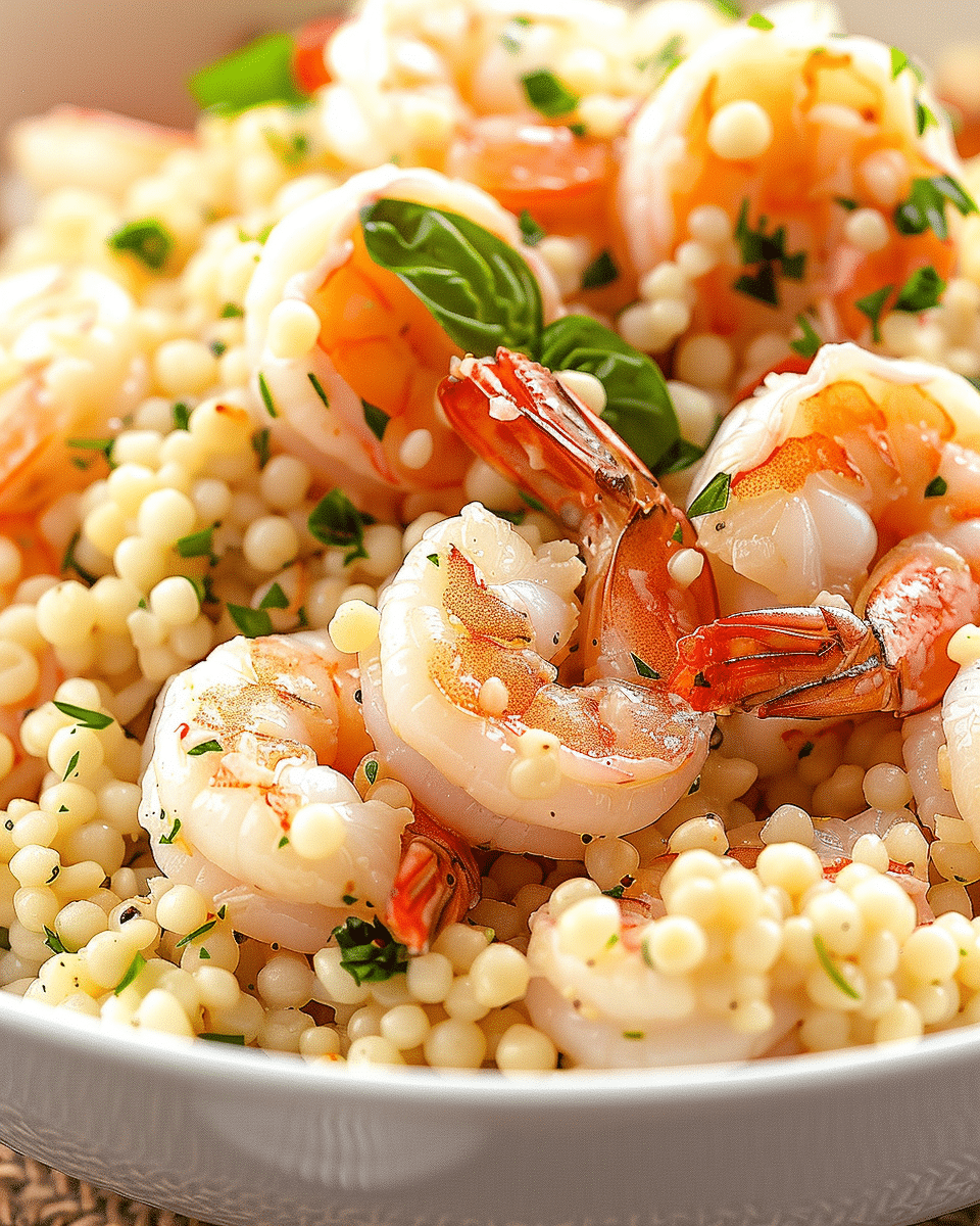 Shrimp Scampi With Israeli Couscous
