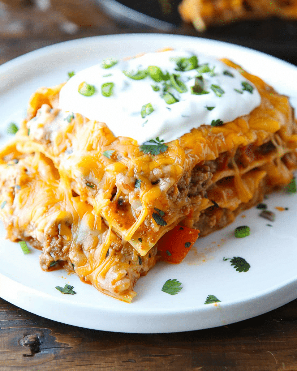 Slow Cooker Taco Lasagna