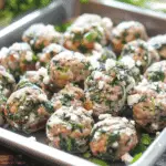 Spinach Feta Turkey Meatballs