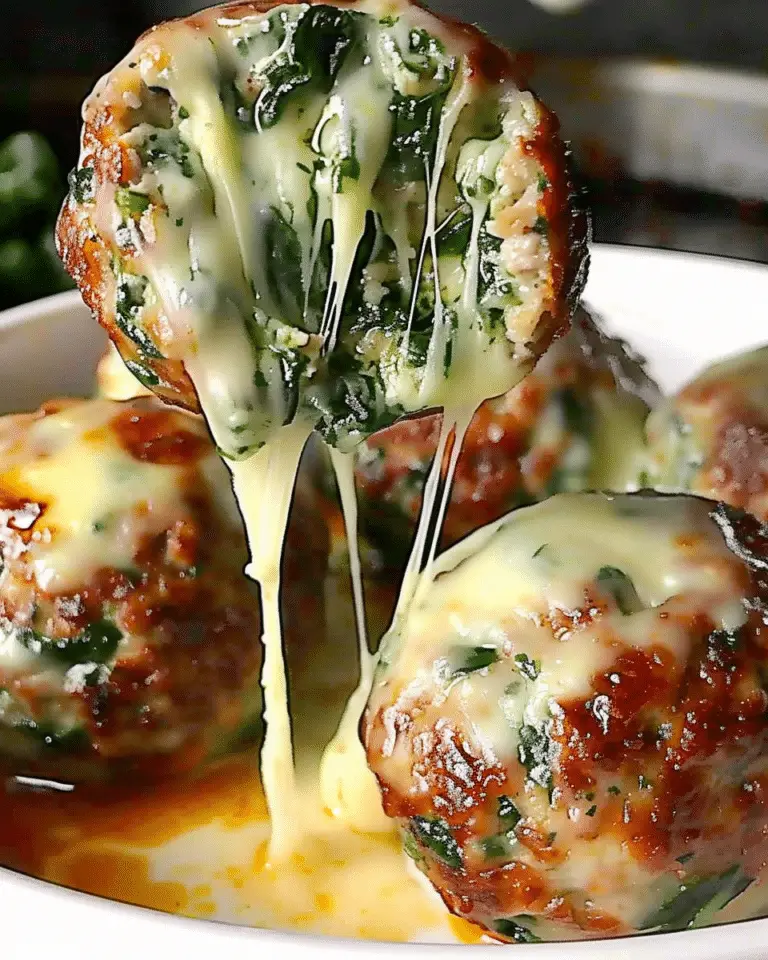 How To Make Spinach Garlic Mozzarella Stuffed Meatballs