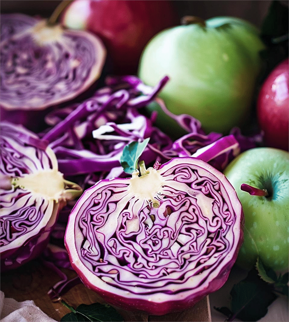 Spiralized Apple Cabbage Slaw