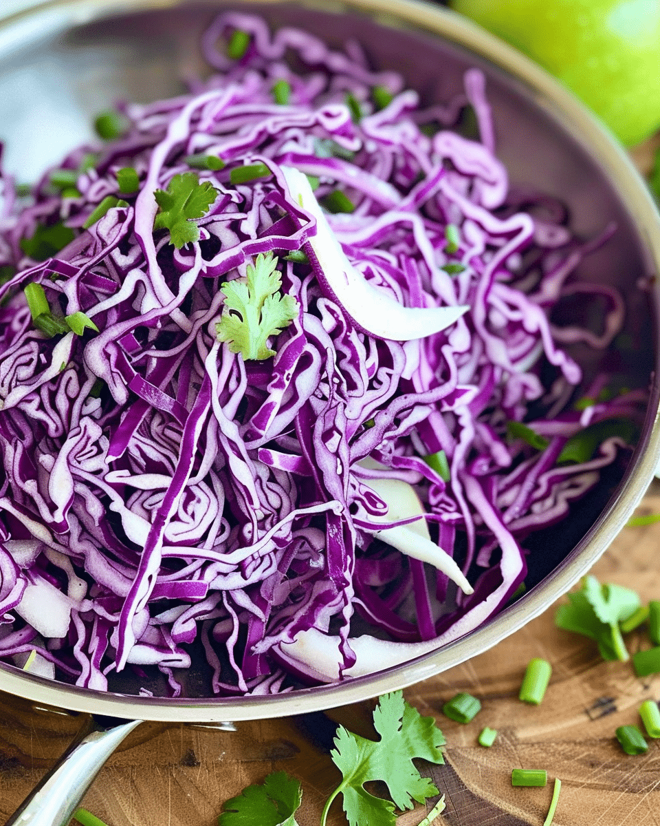 Spiralized Apple Cabbage Slaw