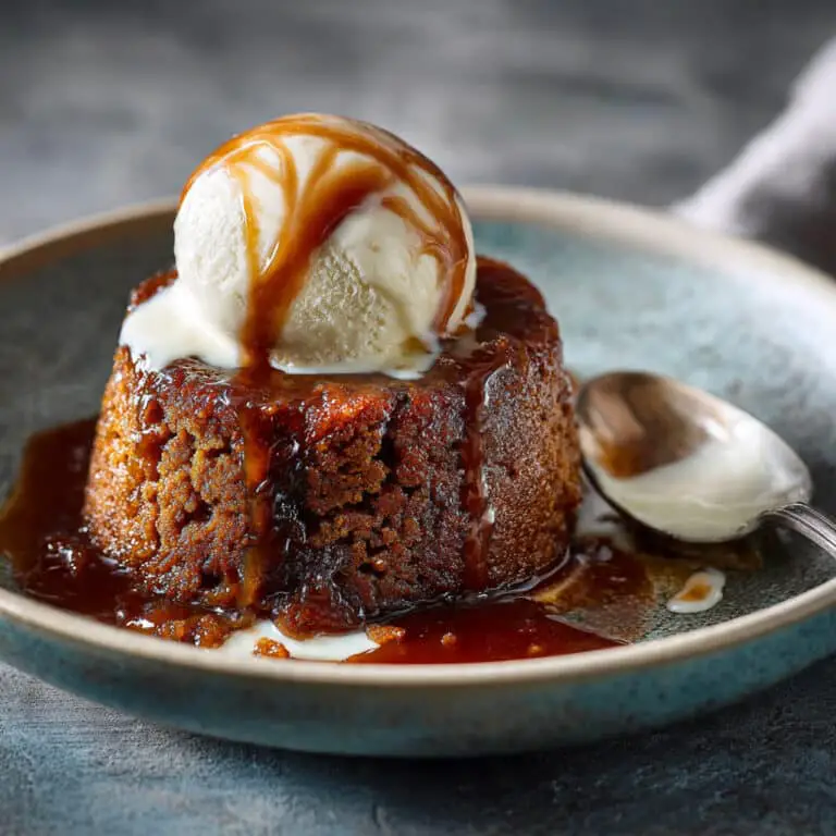 Sticky Toffee Pudding with Ice Cream