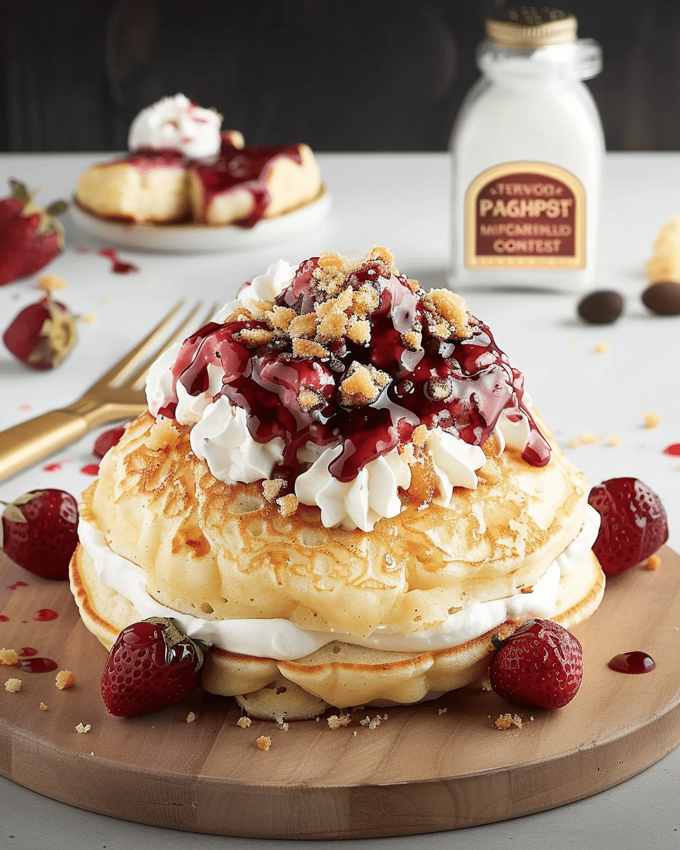 Strawberry Cheesecake Pancakes