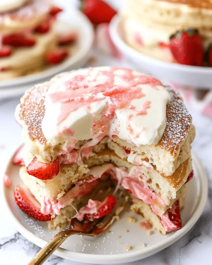 Strawberry Cheesecake Pancakes