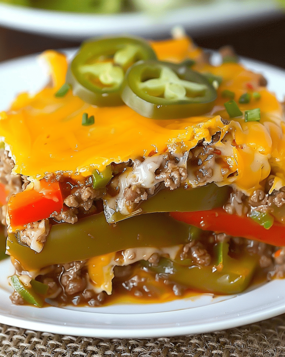 Stuffed Pepper Casserole with Beef